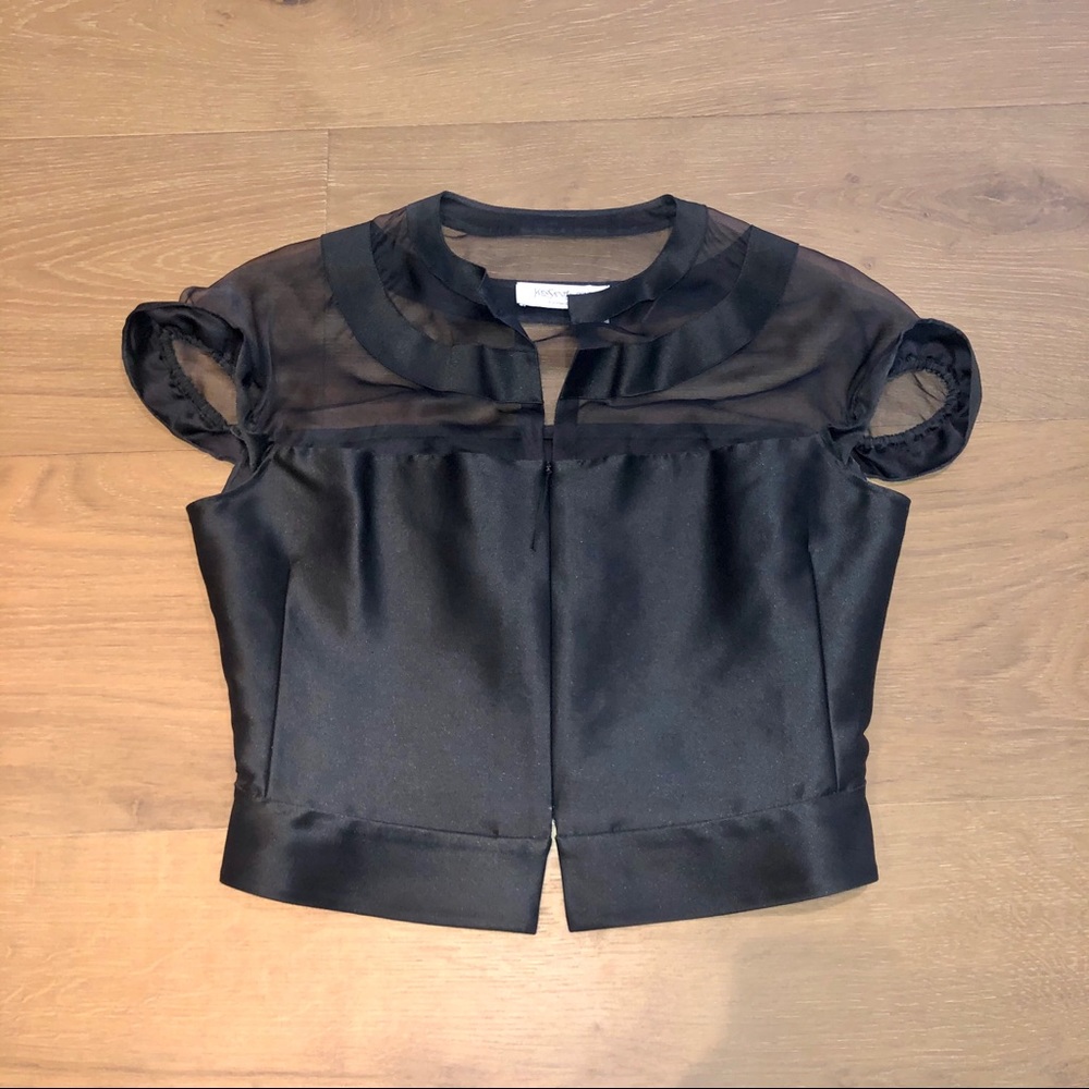 Vintage YSL top- black blouse